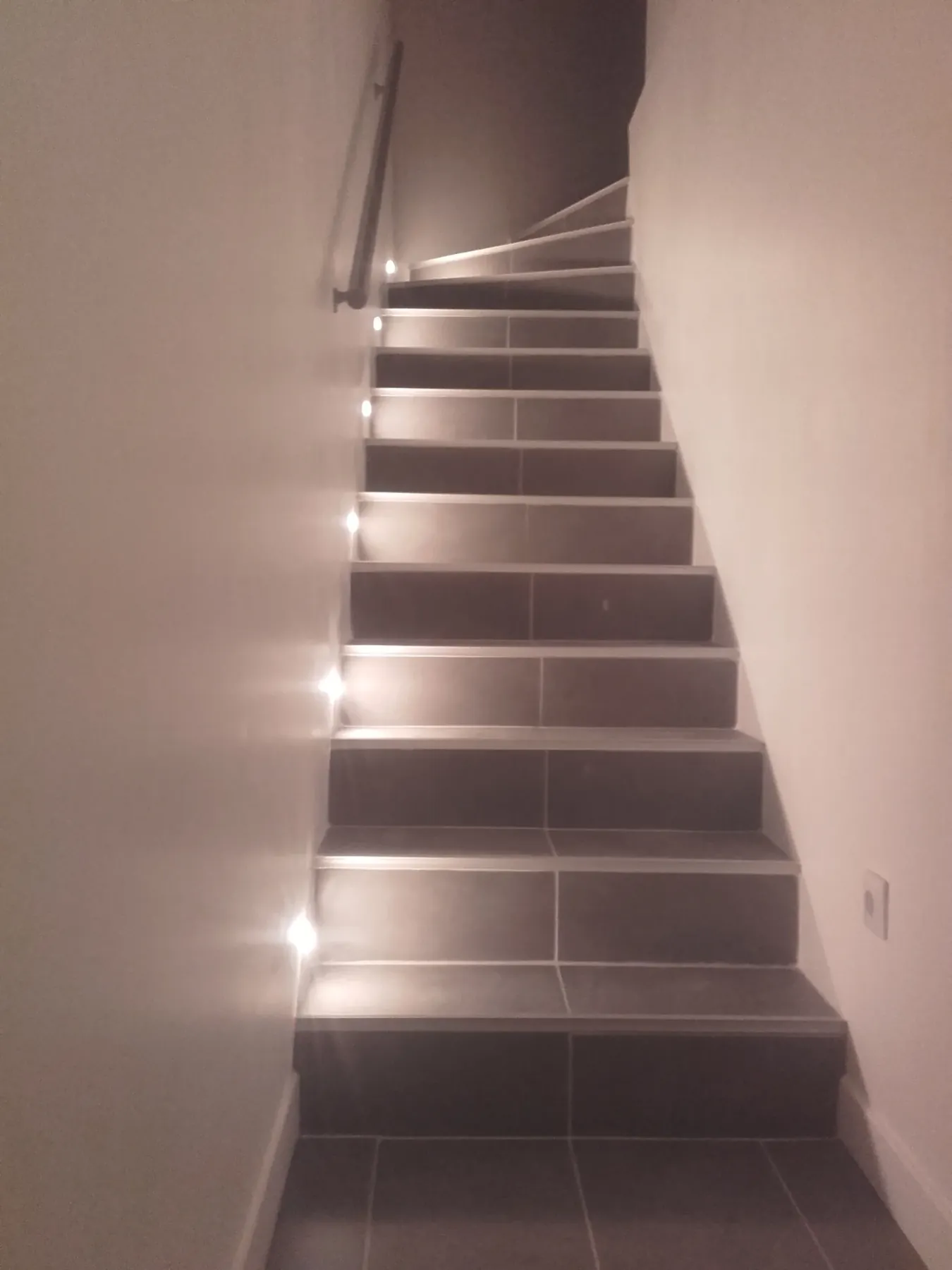 Reprise d'escalier et pose de spots